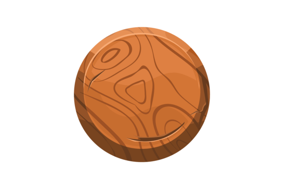 The Round Wood Badge: A Mobile Gaming Texture with Versatile Appeal