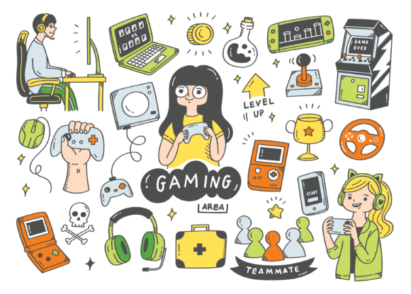 Unlock Creativity with a Cute Gaming Doodle Set